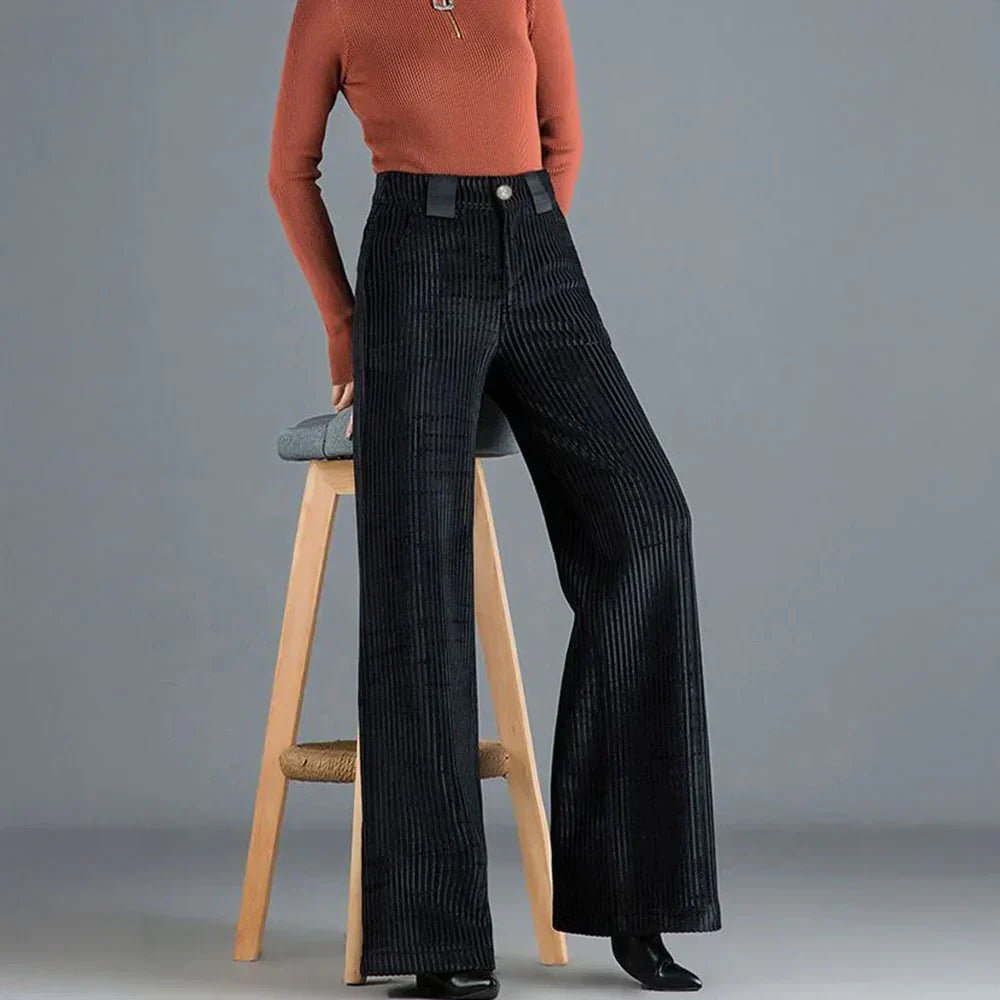 Ava Ribbed Velvet Pants