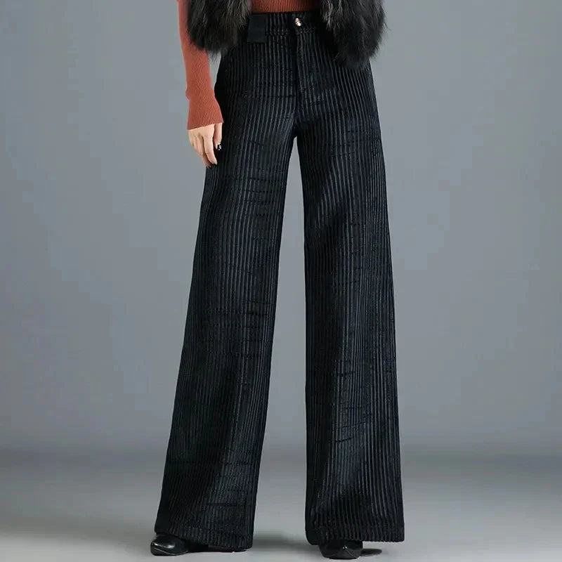 Ava Ribbed Velvet Pants