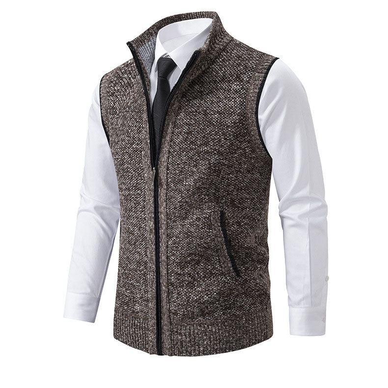 Adrián Knitted Zip Vest