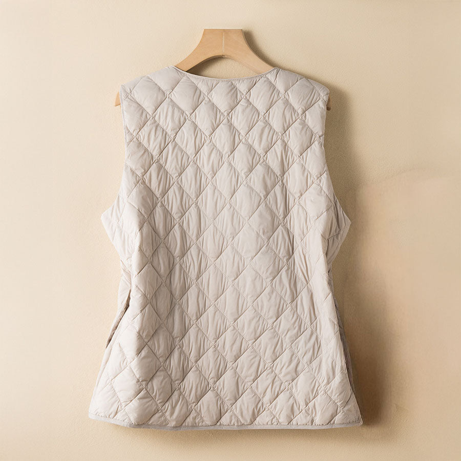 Noémie Quilted Cotton-Fill Vest