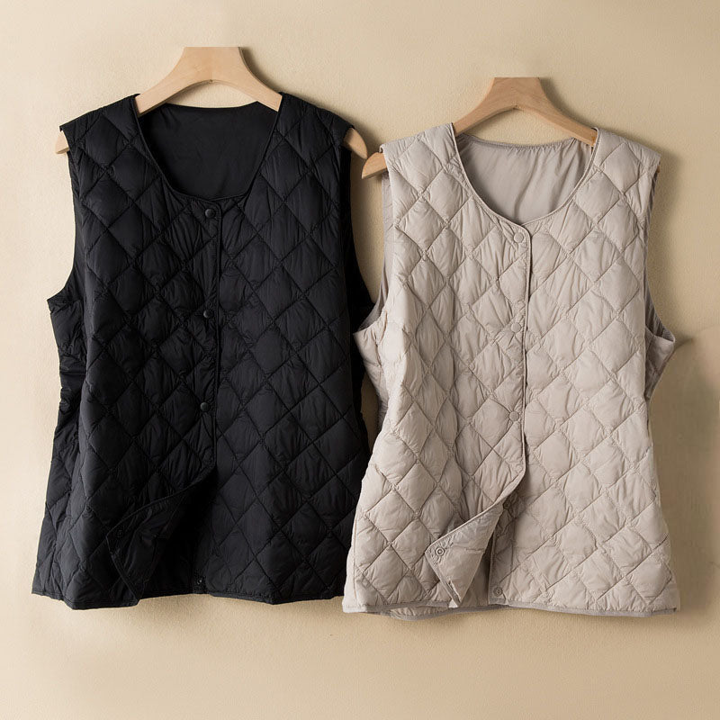Noémie Quilted Cotton-Fill Vest