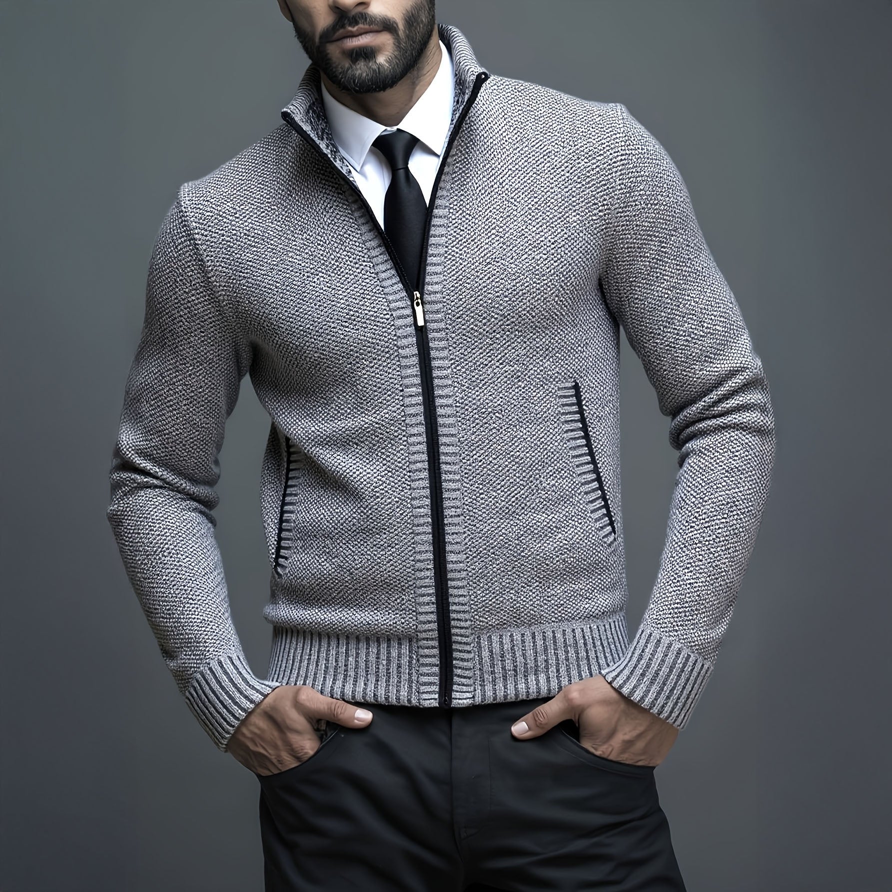 Sandro Zip Knit Jacket