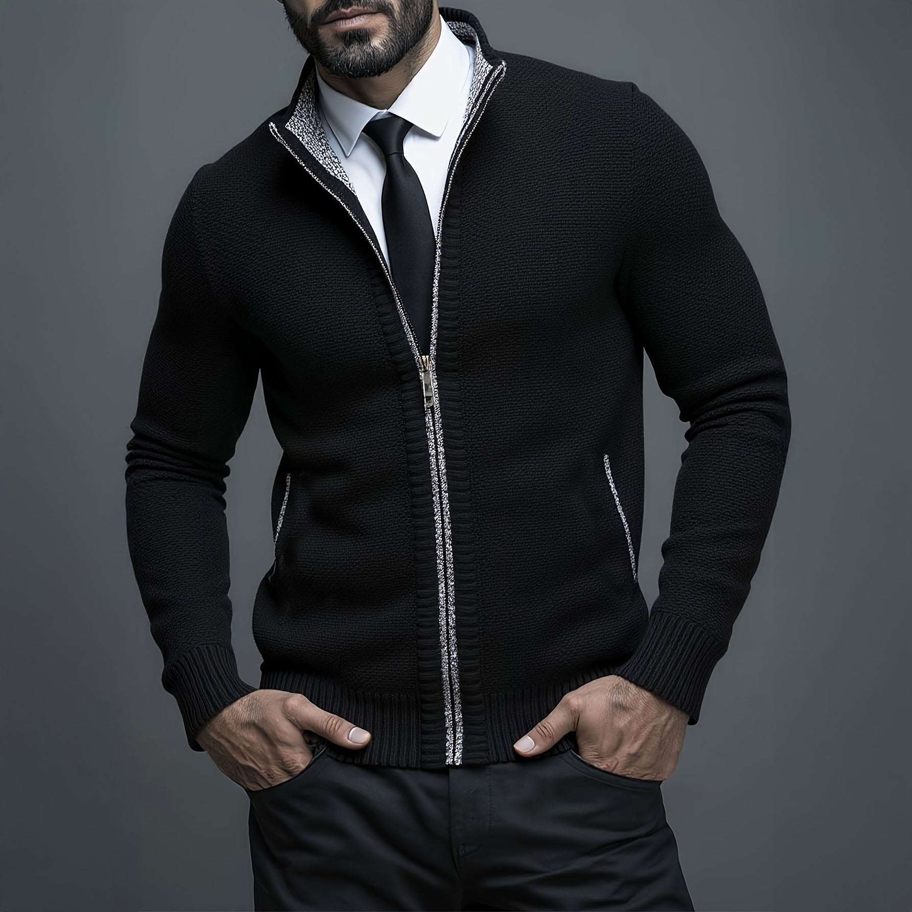 Sandro Zip Knit Jacket