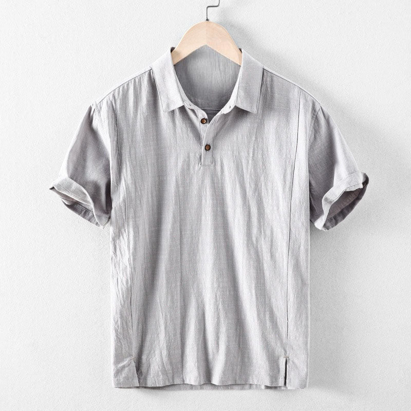 Bastien Linen Short Sleeve Polo
