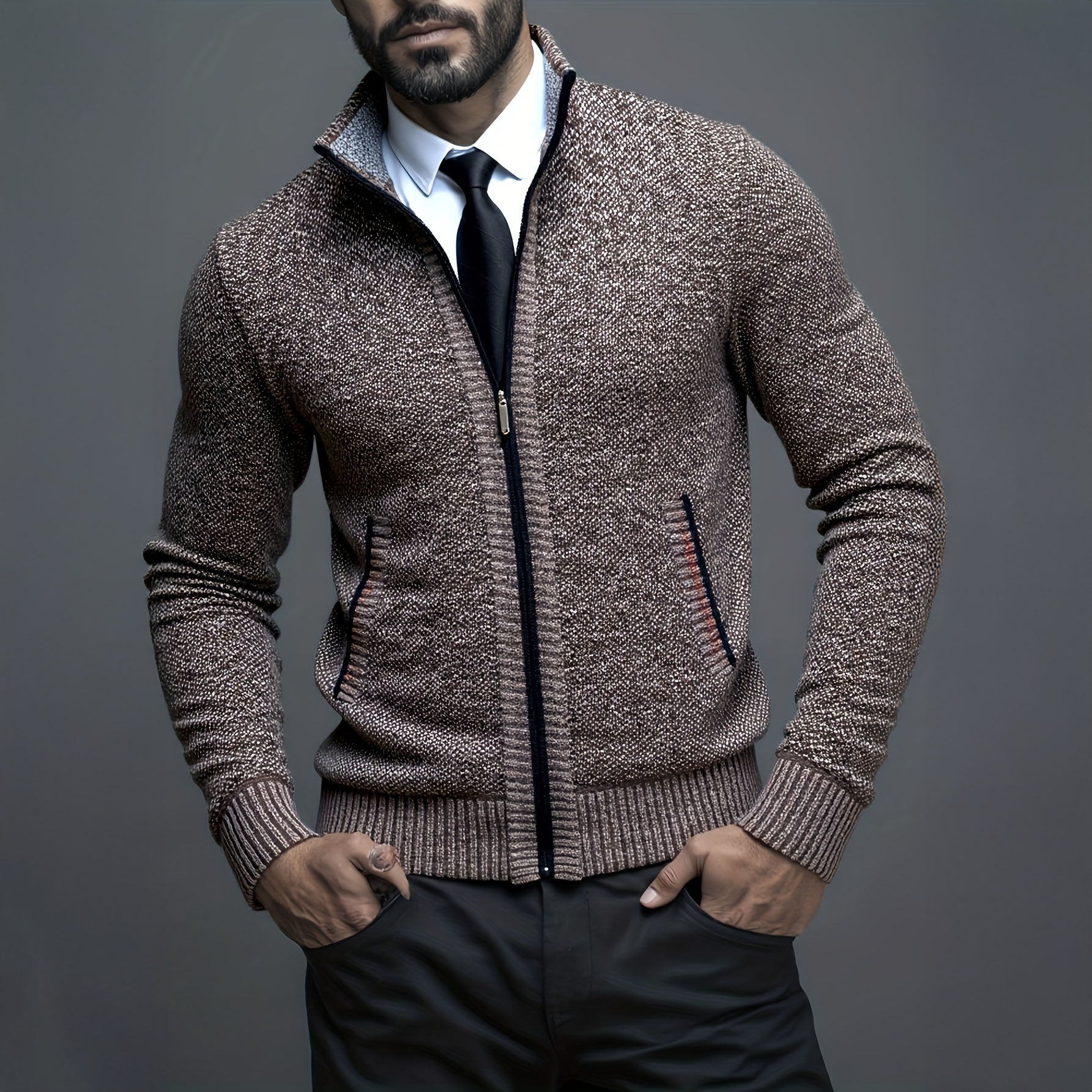 Sandro Zip Knit Jacket