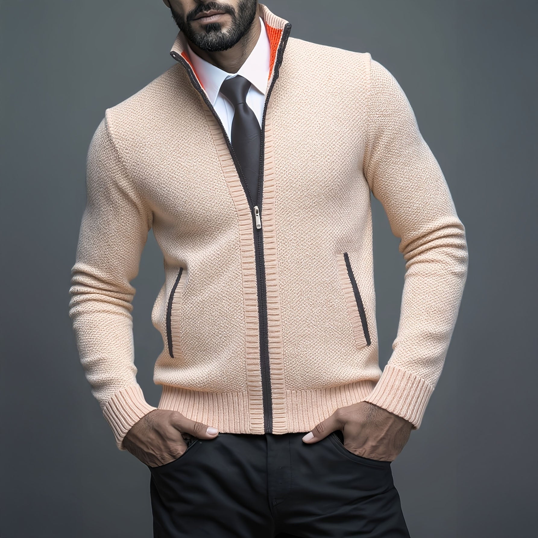 Sandro Zip Knit Jacket