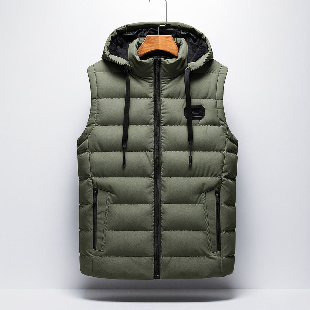 Matteo Quilted Hooded Vest